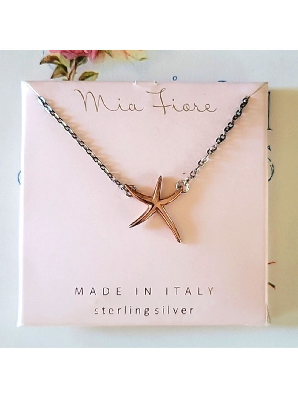 Mia Fiore Rose Gold Dancing Starfish Sterling Necklace